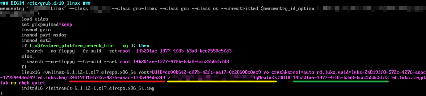 Grub menuentry