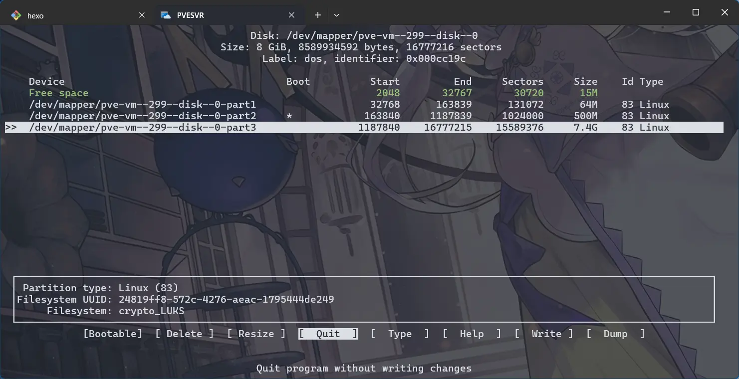 cfdisk