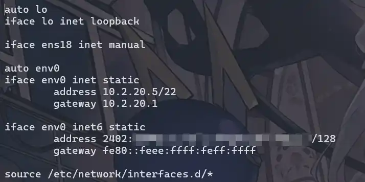 ifupdown IPv6